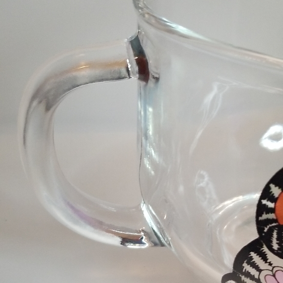 Unique Kliban styled Red Heart I Love You Cat on 16oz. Clear Glass - Picture 4 of 7